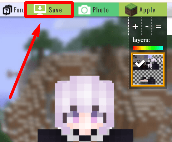 Save edited skin