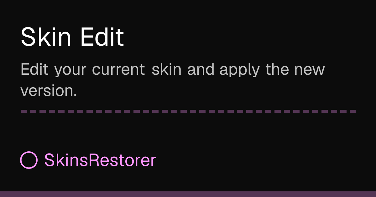 Skin Edit - SR