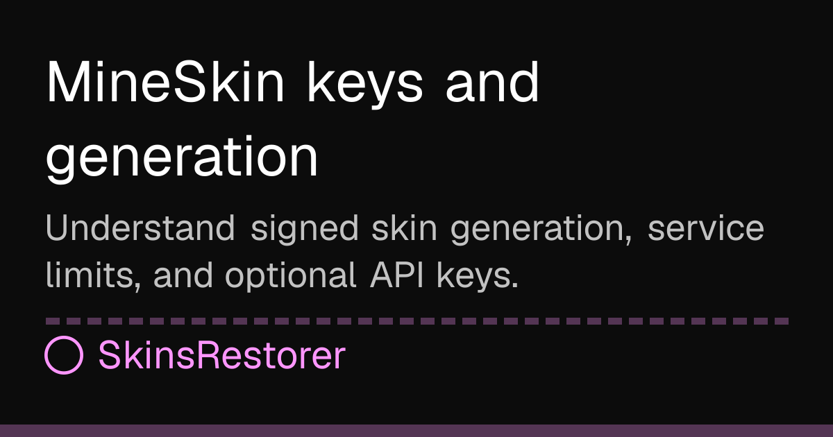 MineSkin Integration - SR